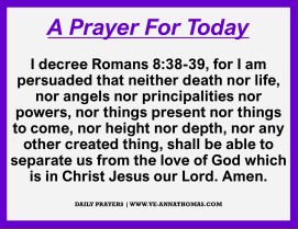 Prayer for Today - Thurs 22 Oct 2020